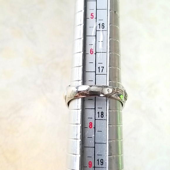 NWT Sterling Silver 925 14k Gold Filled Cubic Zirconia Cross Ring SZ 7.5 - Picture 14 of 15